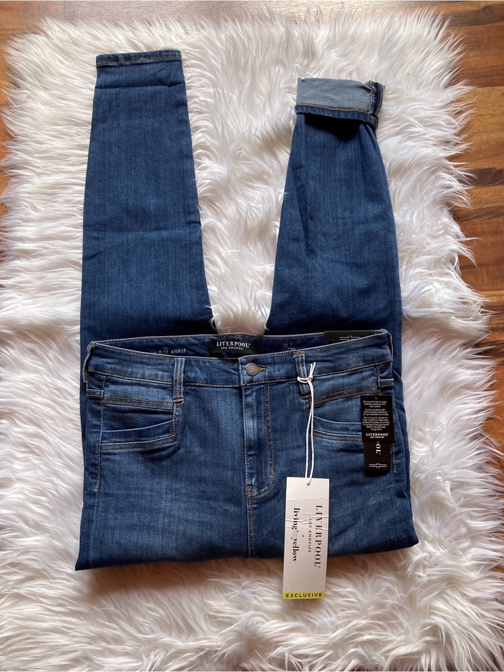 New Liverpool Size 10 Limited Edition Collab Hi Rise Ankle Jeans - Picture 2 of 11